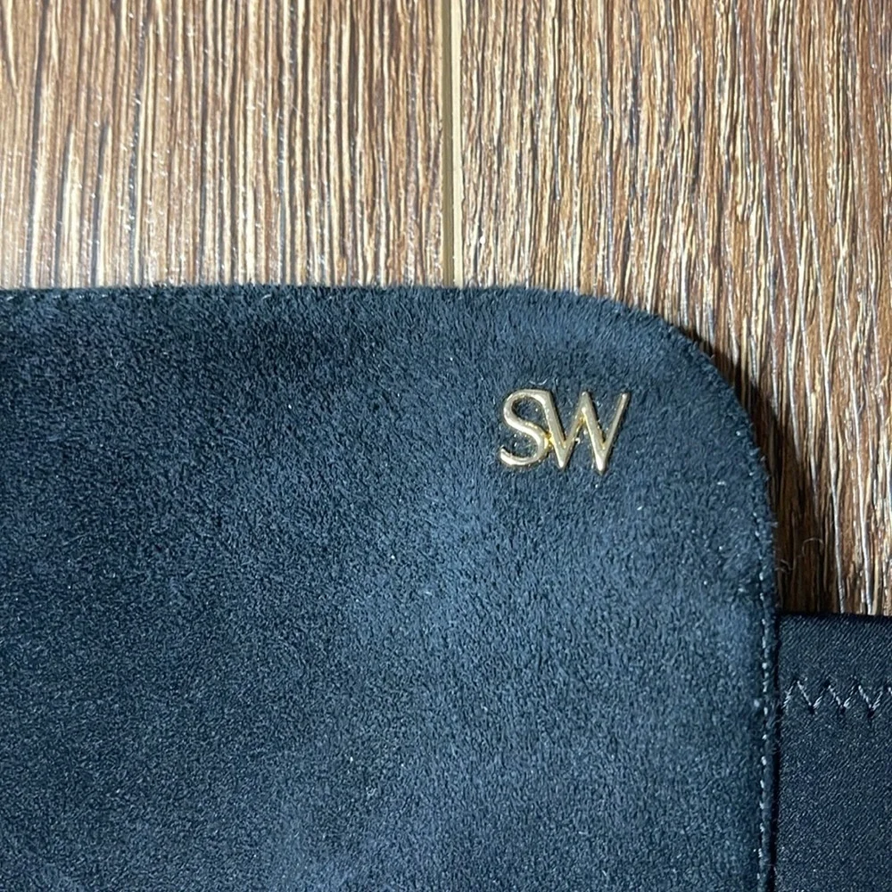 STUART WEITZMAN Keelan City Suede And Neoprene Knee Boots. 8B